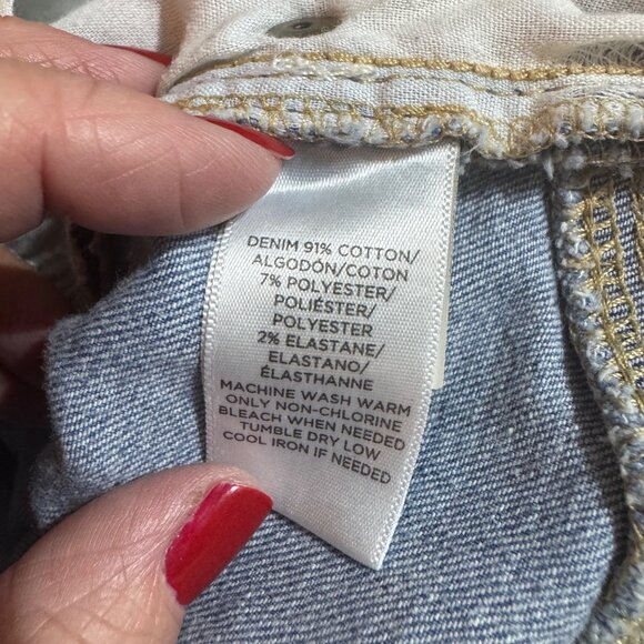 Loft Plus Size 20 Light Wash Denim Jeans With Rope Detail Accents at Ankles - Picture 4 of 10